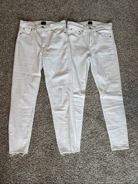 J. Crew White High-Rise Skinny Jeans